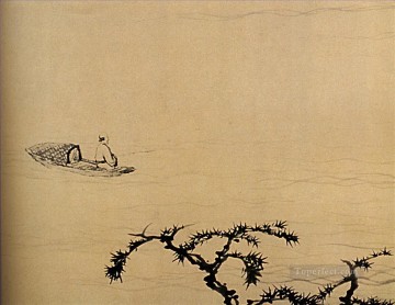 Shitao a discreción del río 1707 chino tradicional. Pinturas al óleo